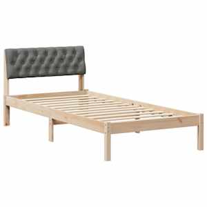 Rám postele s čelo hnědá a tmavě šedá 90 x 200 cm - obrázek 2