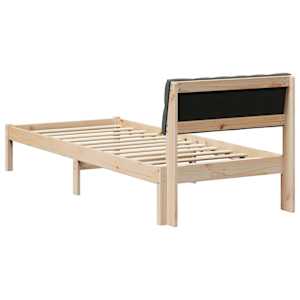 Rám postele s čelo hnědá a tmavě šedá 80 x 200 cm - obrázek 7