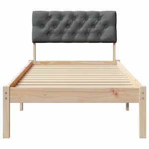 Rám postele s čelo hnědá a tmavě šedá 80 x 200 cm - obrázek 5