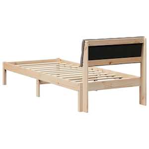 Rám postele Hnědá a taupe 80 x 200 cm Masivní borovicové dřevo - obrázek 7