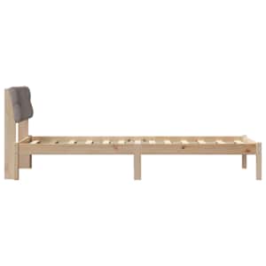 Rám postele Hnědá a taupe 75 x 190 cm Masivní borovicové dřevo - obrázek 6