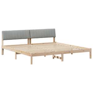 Rám postele s čelo Hnědá a světlá šedá 150 x 200 cm - obrázek 2