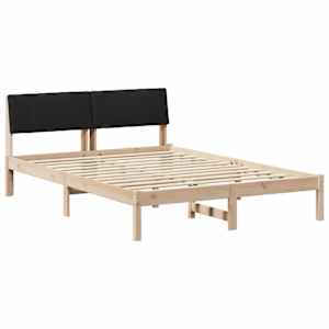 Rám postele Hnědo-černá 140 x 190 cm Masivní borovicové dřevo - obrázek 2