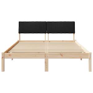 Rám postele Hnědo-černá 140 x 190 cm Masivní borovicové dřevo - obrázek 5