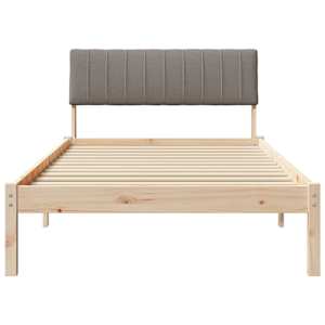 Rám postele Hnědá a taupe 100 x 200 cm Masivní borovicové dřevo - obrázek 5