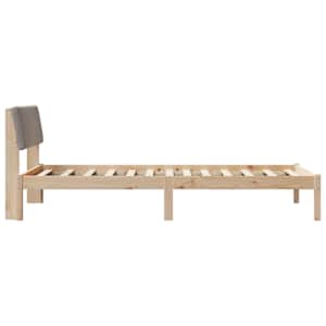 Rám postele Hnědá a taupe 100 x 200 cm Masivní borovicové dřevo - obrázek 6