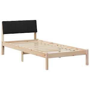 Rám postele Hnědo-černá 90 x 200 cm Masivní borovicové dřevo - obrázek 2