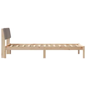 Rám postele Hnědá a taupe 90 x 200 cm Masivní borovicové dřevo - obrázek 6