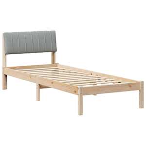 Rám postele s čelo Hnědá a světlá šedá 80 x 200 cm - obrázek 2