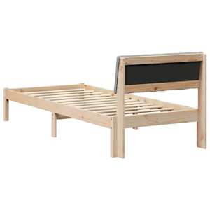 Rám postele s čelo Hnědá a světlá šedá 80 x 200 cm - obrázek 7