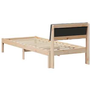 Rám postele s čelo hnědá a tmavě šedá 80 x 200 cm - obrázek 7