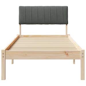 Rám postele s čelo hnědá a tmavě šedá 80 x 200 cm - obrázek 5