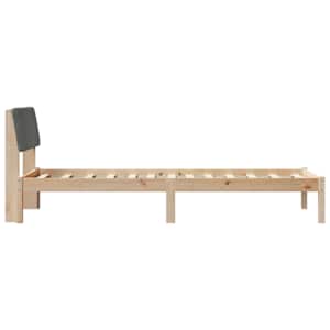 Rám postele s čelo hnědá a tmavě šedá 80 x 200 cm - obrázek 6