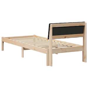 Rám postele Hnědo-černá 80 x 200 cm Masivní borovicové dřevo - obrázek 7