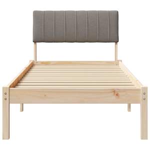 Rám postele Hnědá a taupe 80 x 200 cm Masivní borovicové dřevo - obrázek 5