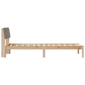 Rám postele Hnědá a taupe 80 x 200 cm Masivní borovicové dřevo - obrázek 6