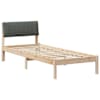 vidaXL Beti raam peaga pruun ja tumehall 75 x 190 cm M&auml;nnipuit