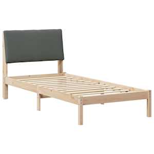 vidaXL Beti raam peaga pruun ja tumehall 100 x 200 cm M&auml;nnipuit