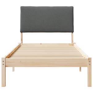 Rám postele s čelo hnědá a tmavě šedá 100 x 200 cm - obrázek 5