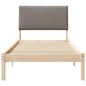 Rám postele Hnědá a taupe 100 x 200 cm Masivní borovicové dřevo - obrázek 5