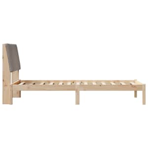 Rám postele Hnědá a taupe 100 x 200 cm Masivní borovicové dřevo - obrázek 6