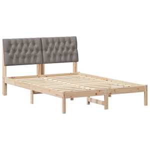 Rám postele s čelo Taupe 140 x 200 cm Masivní borové dřevo - obrázek 2