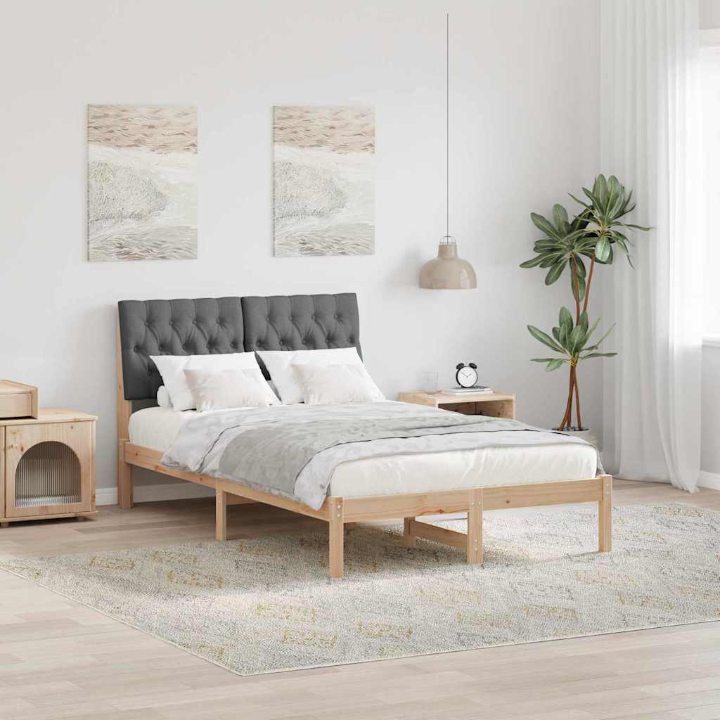 Paturi & cadre pat - Cadru de pat cu tăblie tapițată cu headboard Maro 120 x 200 cm
