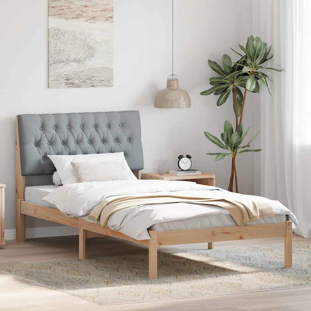 Paturi & cadre pat - Cadru de pat cu tăblie tapițată cu headboard Maro 100 x 200 cm