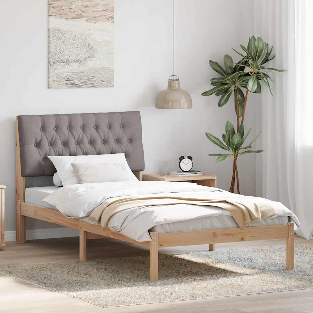 Paturi & cadre pat - Cadru de pat cu tăblie tapițată cu headboard Maro 100 x 200 cm