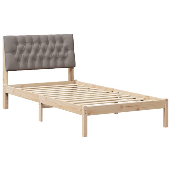 vidaXL Voodiraam Pehme Peatoega peaga Pruun 100 x 200 cm M&auml;nnipuit