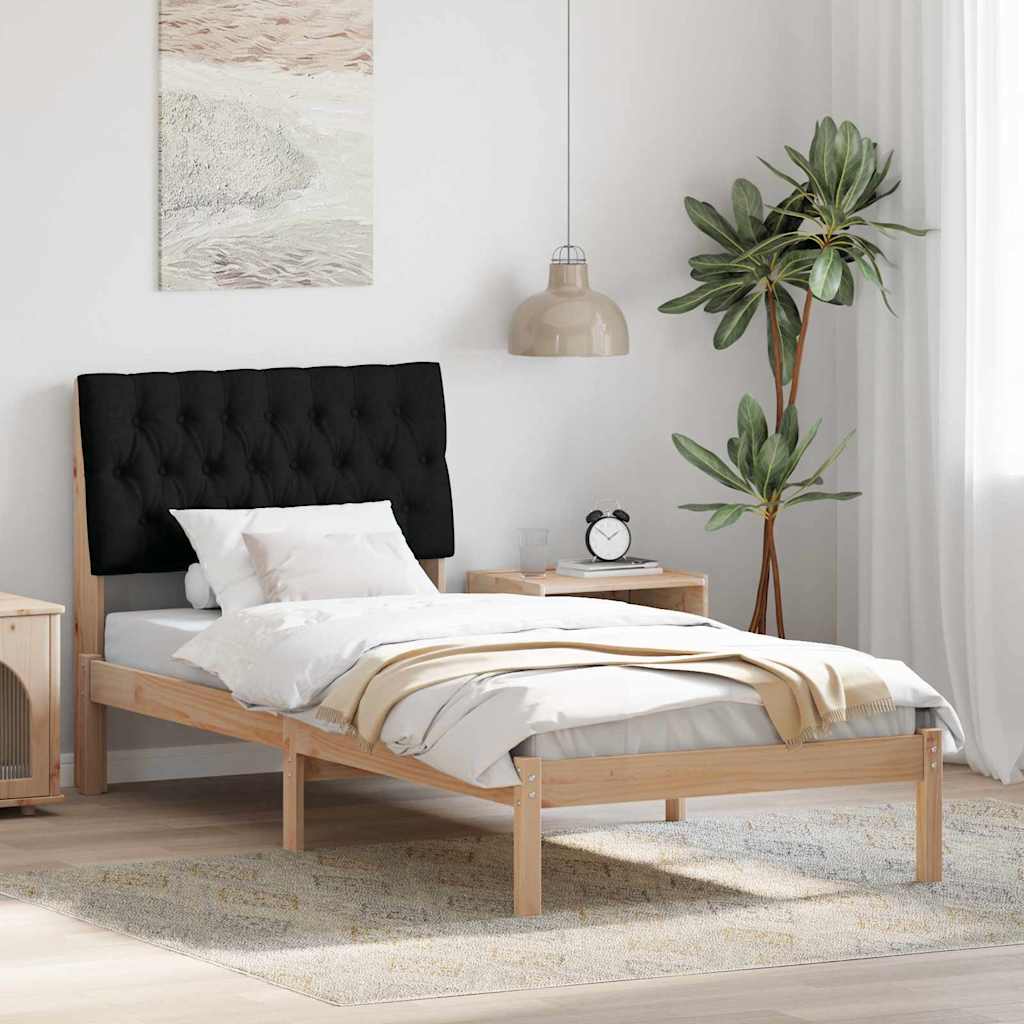 Paturi & cadre pat - Cadru de pat cu tăblie tapițată cu headboard Maro 90 x 200 cm