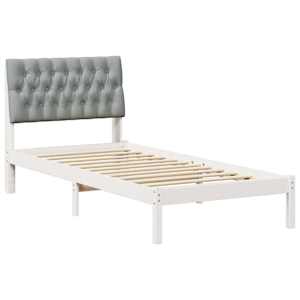 Rám postele s čalouněným čelem s čelo Bílá 90 x 200 cm - obrázek 2