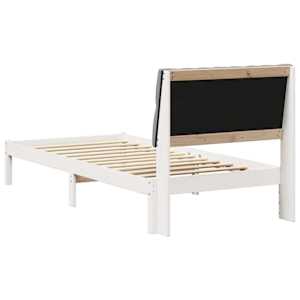Rám postele s čalouněným čelem s čelo Bílá 90 x 200 cm - obrázek 7