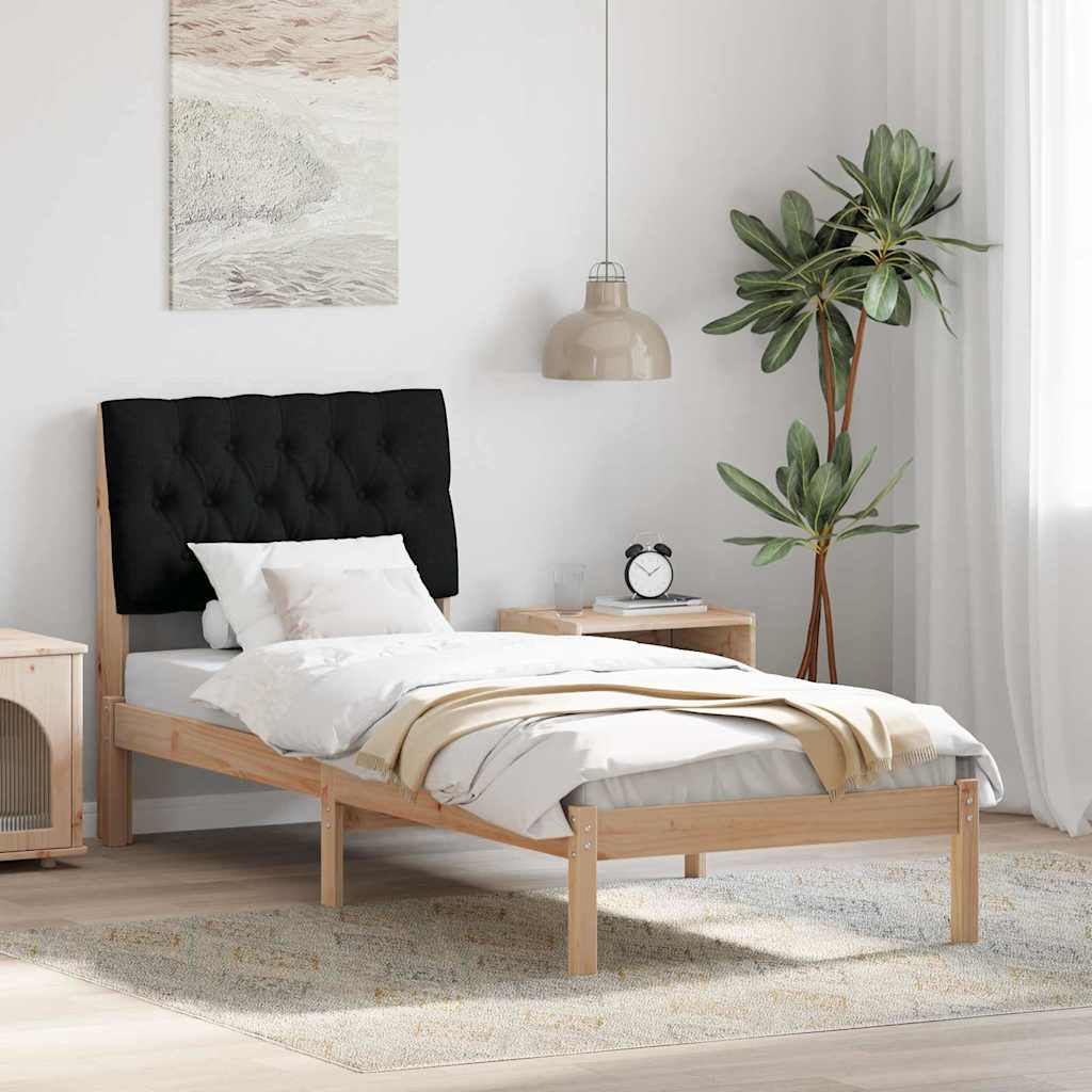 Paturi & cadre pat - Cadru de pat cu tăblie tapițată cu headboard Maro 80 x 200 cm