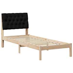 Rám postele s čalouněným čelem s čelo Hnědá 80 x 200 cm - obrázek 2