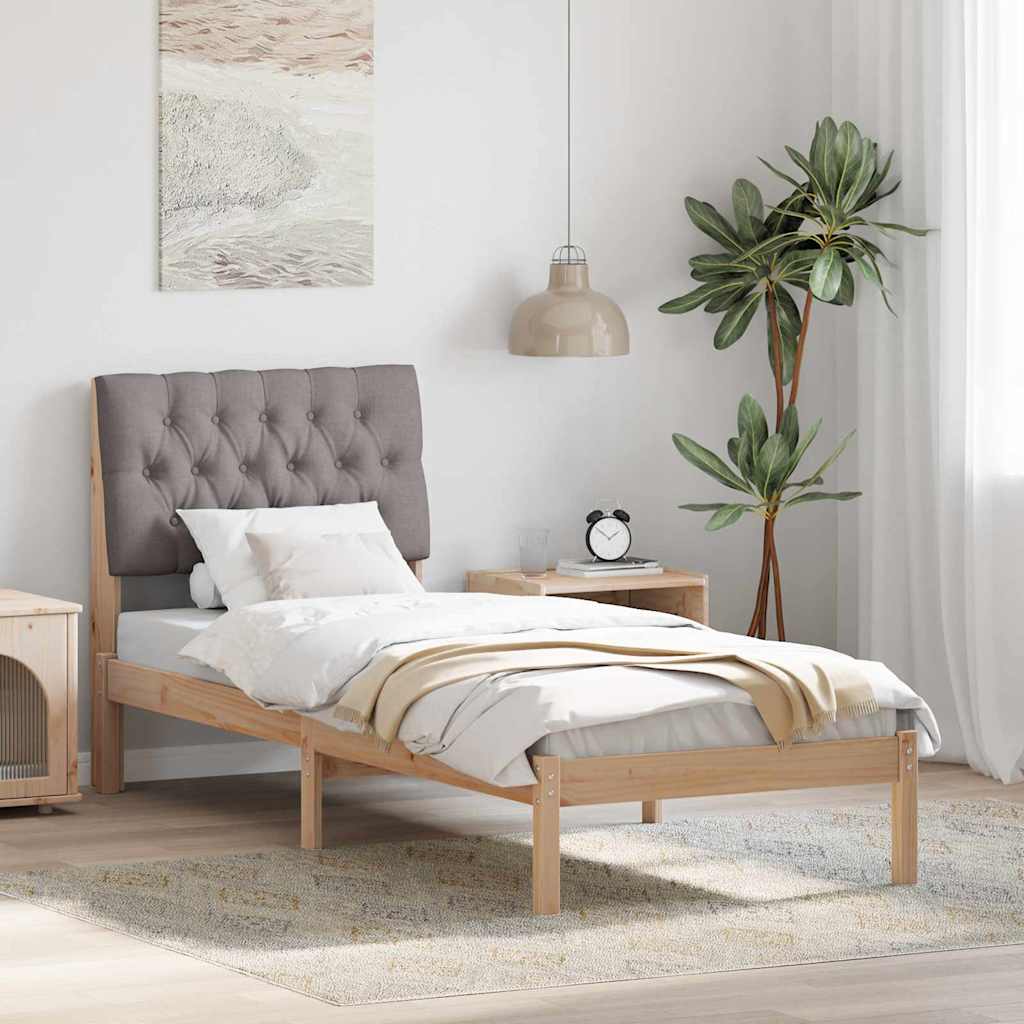 Paturi & cadre pat - Cadru de pat cu tăblie tapițată cu headboard Maro 80 x 200 cm