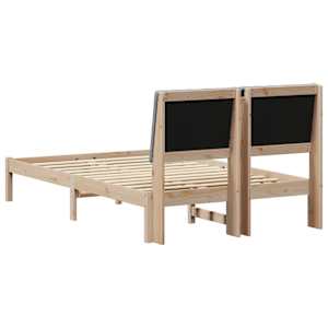Rám postele Světle šedá 120 x 200 cm Masivní borové dřevo - obrázek 7