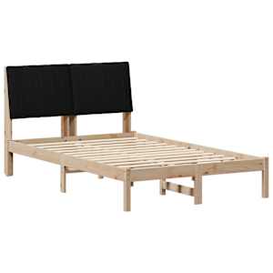 Rám postele s čelo Hnědá 120 x 200 cm Masivní borové dřevo - obrázek 2