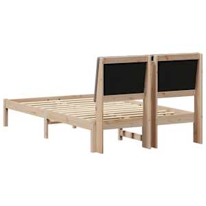 Rám postele s čelo Hnědá 120 x 200 cm Masivní borové dřevo - obrázek 7