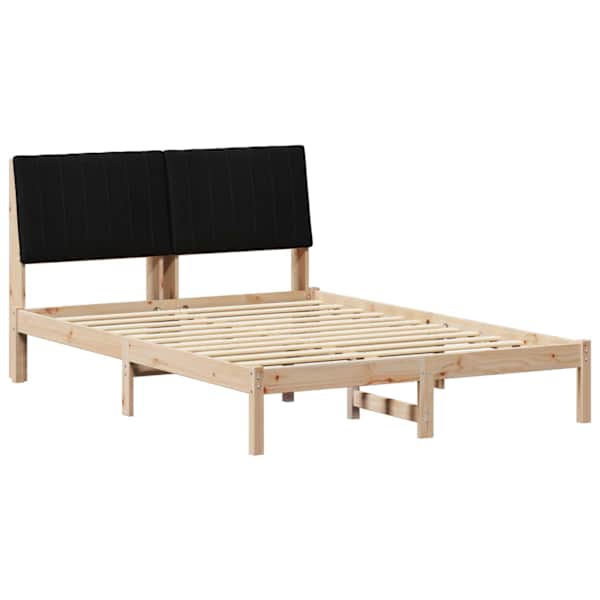 vidaXL Voodi raam peaga Pruun 135 x 190 cm Tahke m&auml;nd