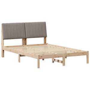 vidaXL Voodi raam peaga Pruun 135 x 190 cm Tahke m&auml;nd