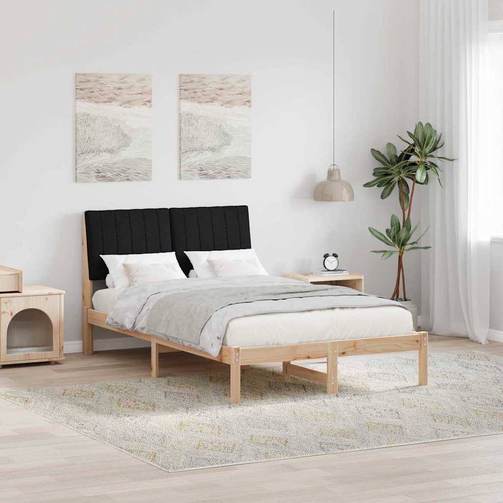 Paturi si accesorii - Cadru de pat cu headboard Maro 120 x 190 cm țesătură