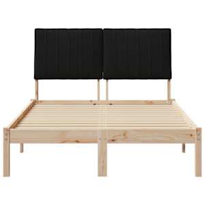 Rám postele s čelo Hnědá 120 x 190 cm Masivní borové dřevo - obrázek 5
