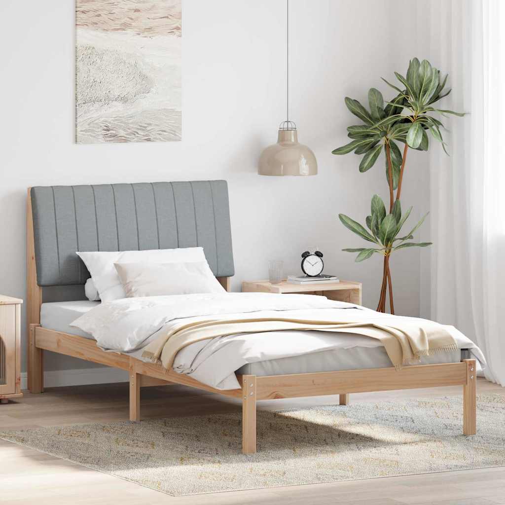 Paturi si accesorii - Cadru de pat cu headboard Maro 100 x 200 cm țesătură