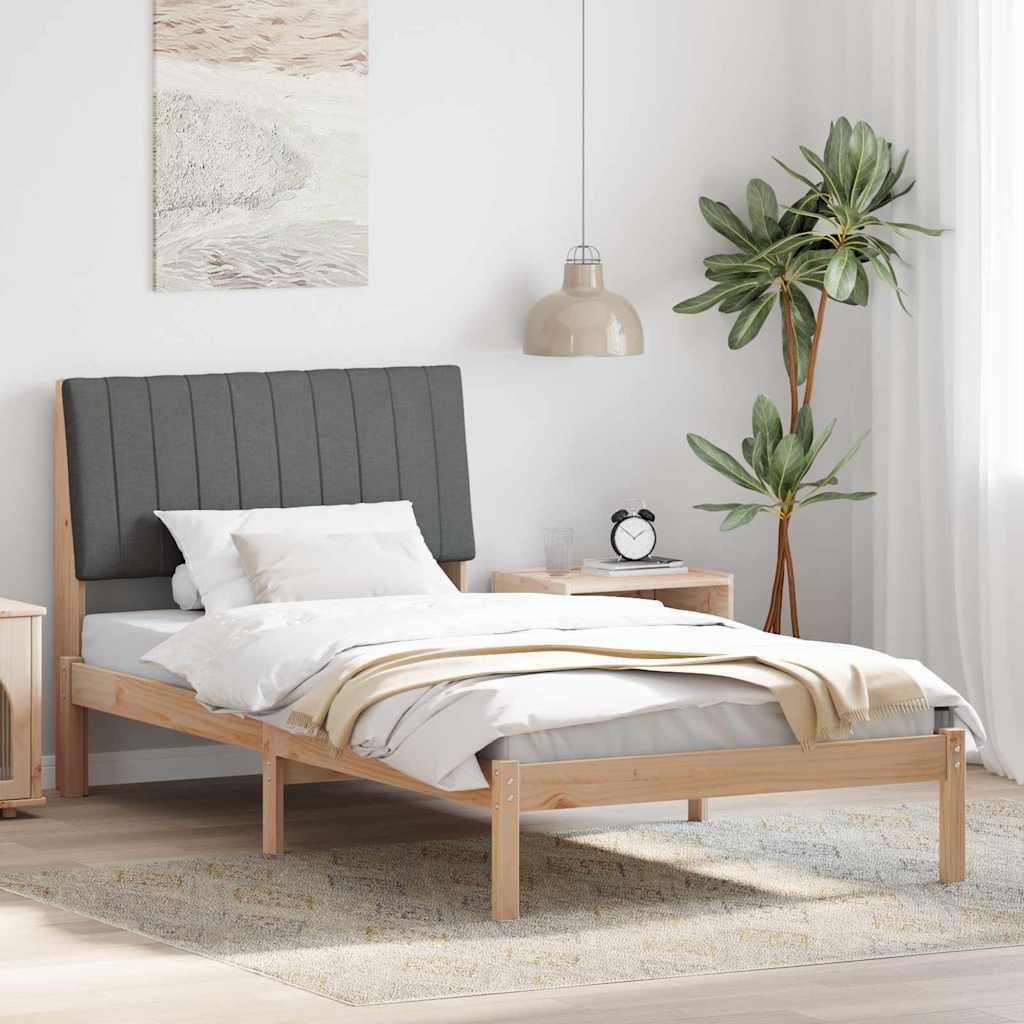 Paturi si accesorii - Cadru de pat cu headboard Maro 100 x 200 cm țesătură