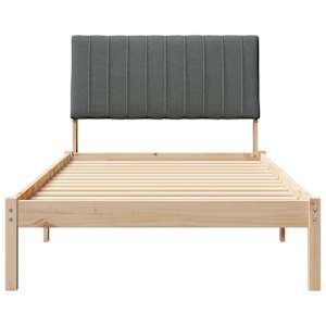 Rám postele s čelo Hnědá 100 x 200 cm Masivní borové dřevo - obrázek 5