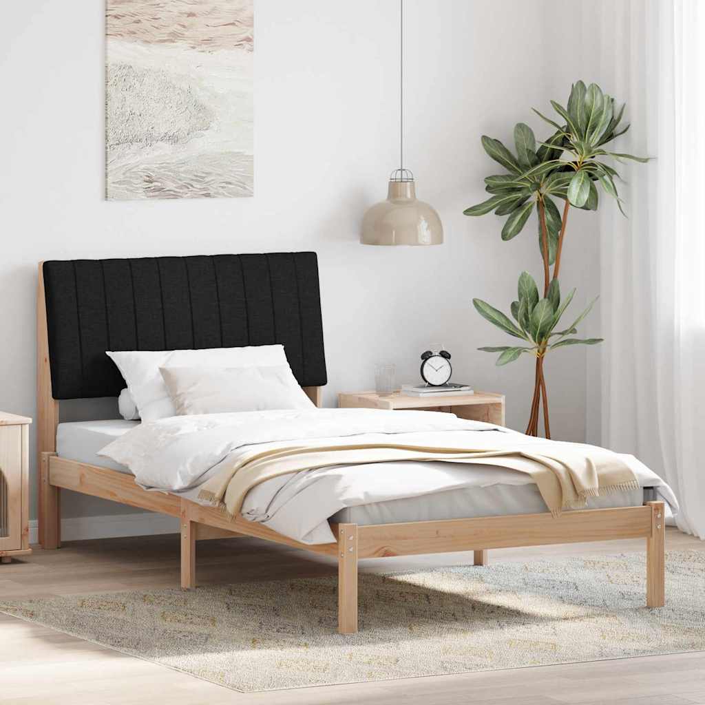 Paturi si accesorii - Cadru de pat cu headboard Maro 100 x 200 cm țesătură