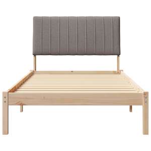 Rám postele s čelo Hnědá 100 x 200 cm Masivní borové dřevo - obrázek 5