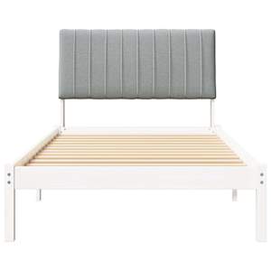 Rám postele s čelo Bílá 100 x 200 cm Masivní borové dřevo - obrázek 5