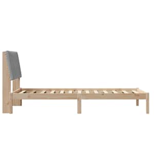 Rám postele s čelo Hnědá 90 x 200 cm Masivní borové dřevo - obrázek 6
